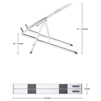 China (Size) Z02 Hot Selling Adjustable Mini Metal Laptop Stand Folding Stand Adjustable Design Cooling Pad for sale