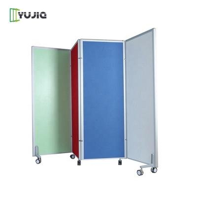 China Office Separate Commercial Room Dividers Waterproof Portable Aluminum Movable Temporary Folding Wall Partition Wheel for sale