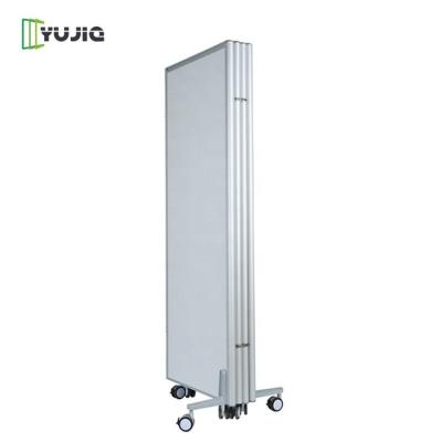 China Commercial Furniture Movable Aluminum Frame Classroom Office Dividers Wall Foldable Room Partition With Wheels for sale