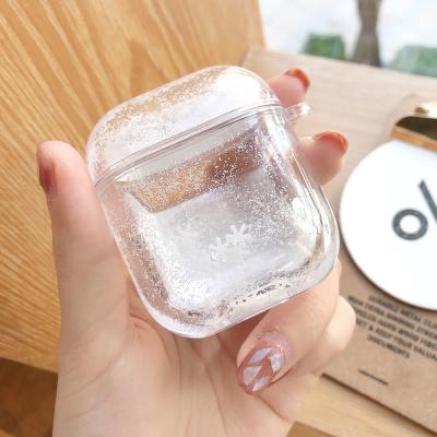 China For Liquid Earphone Quicksand Earphone Case For Apple Airpods 2 1 Air Pods Glitter Snowflake Glitter Earphone Cover AirPod Protector Shell for sale