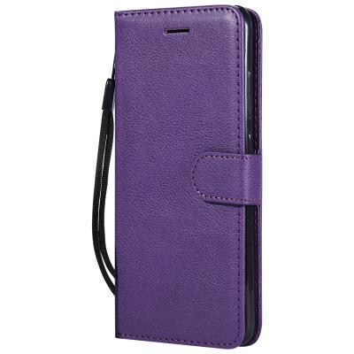 China Unique Pure Color Wallet Case Leather Cell Phone Case For Xiaomi Redmi 4X F1 7 8 9T note 3 4X 4A 5X 6 pro Coque Back Cover A6501 for sale