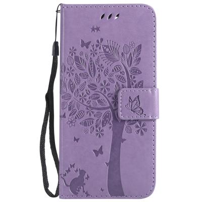 China Unique Embossed Cat and Tree Wallet Leather Cases For Huawei 6A 9i 9N 20 8C 8X 8s 10 10i V20 play3 9X pro Coque Back Cover A6505 for sale