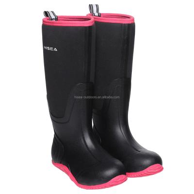 China Insulative HISEA Women's Mid-Calf Rain Boots Waterproof Dung Wellies for sale