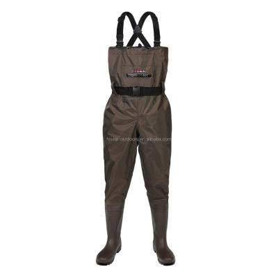 China HISEA Waterproof Waterproof Fishing Waders for Men with Steel Toe Boots for sale