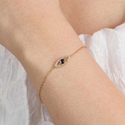 China High Quality Classic Silver Plated 925 Sterling Silver Jewelry Evil Eyes Bracelet For Women for sale