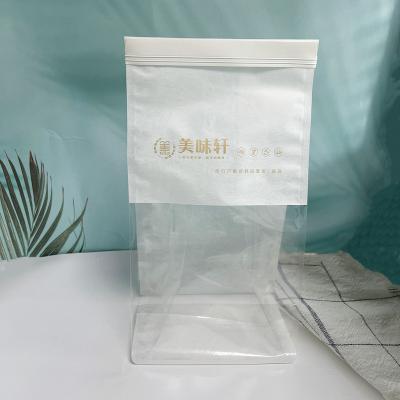 China Custom Handmade Mini Printed Window Bakery Potato Chip Cotton Food Paper Bread Bag Portable Paper Bag With Logos for sale