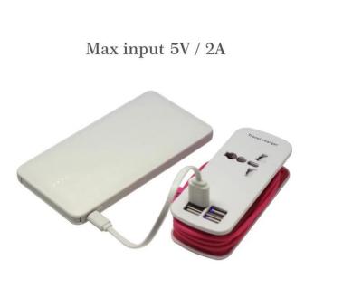 China Built-in Cable iPhone adaptor 10,000mah portable power bank leather housing high capacity smaller size for sale