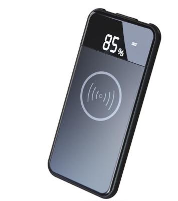 China 10,000mah Qi Wireless charger Power bank with holder for sale