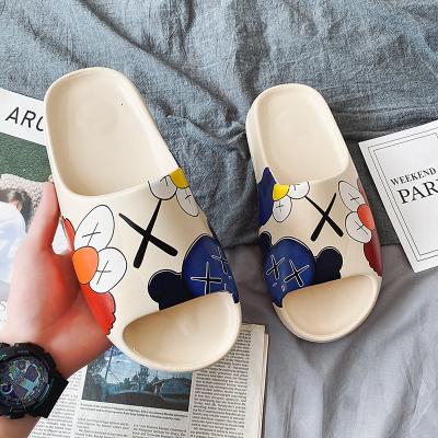 China Yezzy Slipper Factory Wholesale Round Logo Bathroom Kids Boys Girls Summer Non Slip Custom Sandals for sale