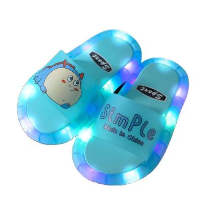 China New Design Round Light Slippers Children Led Colorful Children Cartoon Slippers For Kids 2022 for sale