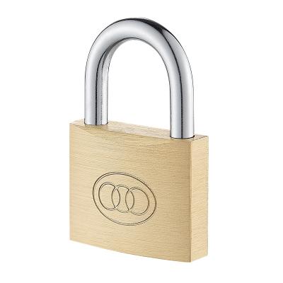 China Brass Tri Circle Brass Padlock Keyed Alike Padlock Security Padlock for sale