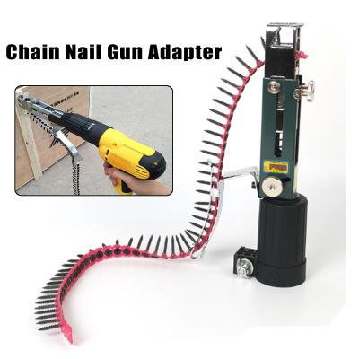 China Auto Chain Nail Gun Adapter Screw Gun For Electric Drill Woodworking Tool Cordless Power Drill Attachment PT-224 for sale