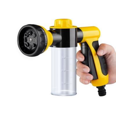 China Plastic Portable Auto Foam Water Gun High Pressure 3 Grade Nozzle Jet Car Washer Sprayer Cleaning Tool Automobiles Washing Snow Foam Gun for sale