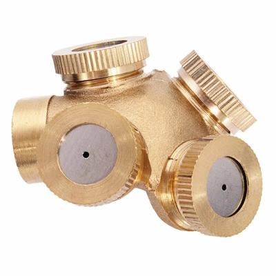 China 1/4 Inch 4 Hole Spray Nozzle Garden Brass Suction Irrigation Fitting RT-74 for sale