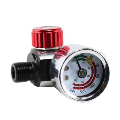 China Machinery repair shops factory direct special pressure regulator for general paint spray gun air pressure regulator valve gun tail pressure gauge for sale