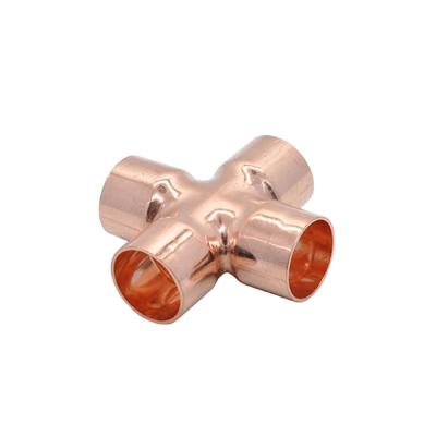 China 2021 New Car Connector Pipe Refrigeration Copper Welding Four Way Common Accessories for sale