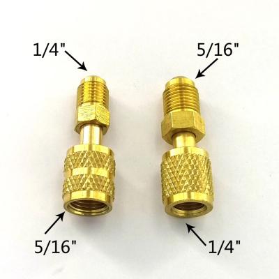 China R410a Quick Couplers Refrigeration 1/4 SAE For Air Conditioner Fill Adapter for sale