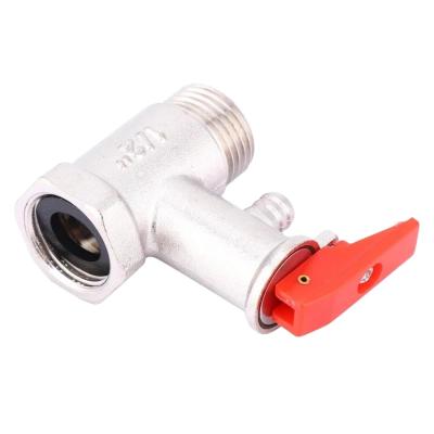 China General Nickel Plated Heater Pressure Relief Check Brass 0.9MPa G1/2 Thumb Water Safety Valve Check Valve for sale