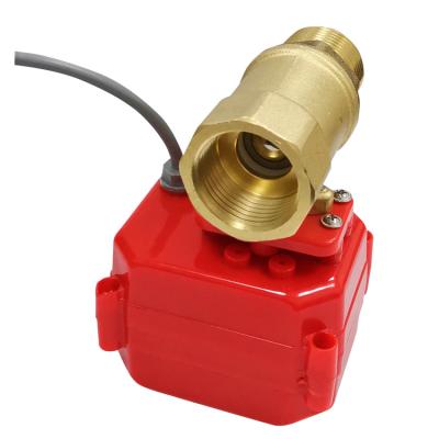 China Free Sample DN20 Thread Ball Valve General Brass External Miniature Electric Faucet Drainage Two Way Ball Valve for sale