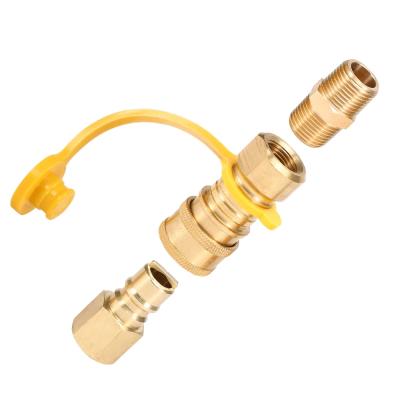 China Brass NPT Natural Gas Quick Connect Quick Fittings Propane Pipe Kit Gas Stove Accessories Reducing for sale