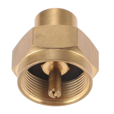 China 1pc 1LB Propane Cylinder Refill Solid Brass Adapter with 1/4 NPT Thread Accessories Connection to Female Spare Part Reduction for sale