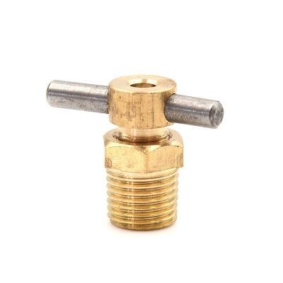 China 1pc Wholesale 12mm Diameter Equal 1/4 Inch NPT Drain Valve Brass Replacement Part for sale