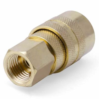 China 5Pcs/set Brass Airline 1/4 NPT Hose Compressor Coupler Quick Release Connector Fit Equal for sale