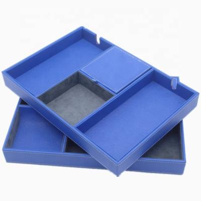 China Sustainable Desk Set Accessories Jewelry Leather Tray for sale