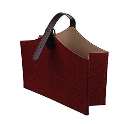 China Sustainable Leatherette Portable Wine Basket / Flower Hanging Dirty Laundry Baskets for sale