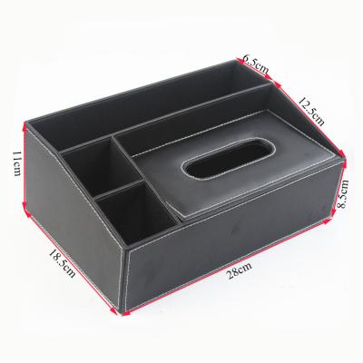 China Multifunctional European Style Car Tissue Box Eco-friendly Material Leather Tissue Box Customized Facial Leather Tissue Box Cover for sale