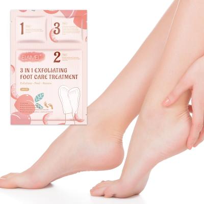 China Moisturzing Natural Organic Private Label Peelable Foot Care Spa Moisturizing Hydration Whitening Exfoliating Sheet Sock Peeling Foot Mask 3-in-1 for sale