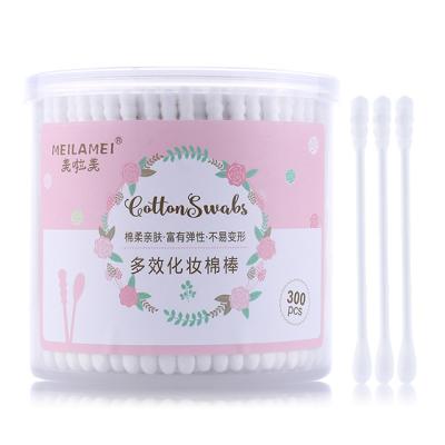 China Meilamei Ear Care Buds Tool 300pcs Paper Stick Cleaning Cotton Swab for sale