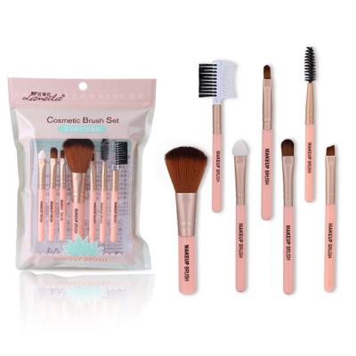 China Angular Blush New Model Girls Makeup Brush Cosmetics 7pcs Makeup Brushes Private Label for sale