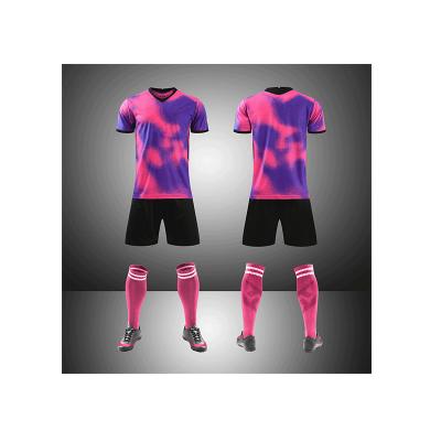 China Quick-Drying Men's Team Soccer Jersey And Shorts Youth Football Shirts Youth Soccer Kit Sport Training Wear Uniform for sale