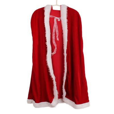 China Fashion Anti-Static Cheap Children's Sleeveless Dress Up Dress Adult Popular Santa Claus Cape Women Christmas Red Cloak With Hat for sale