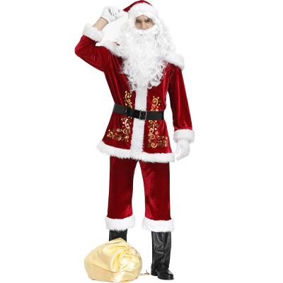 China Amazon Cozy Hit Santa Claus Jumping Snowman Costume Plus Size Men's Suit Printed Christmas Party Cosplay Costume for sale