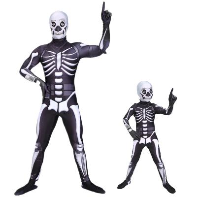 China Plus Size Halloween Skull And Bones Creepy Skeleton Clothes Stage Tights for sale