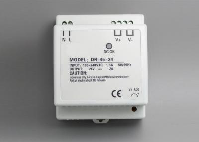 China 47 - 63Hz DIN Rail Switching Power Supply DR - 45W Load Stability for sale