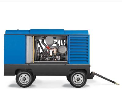 China LUY120-7 Lubricated 96kw 7bar 5m3/min Diesel Engine Portable Screw Air Compressor Machine for sale