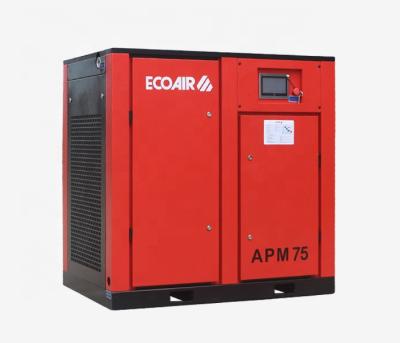 China ECOAIR APM75 Lubricated High Quality Stationary Electric Screw Air Compressor for sale