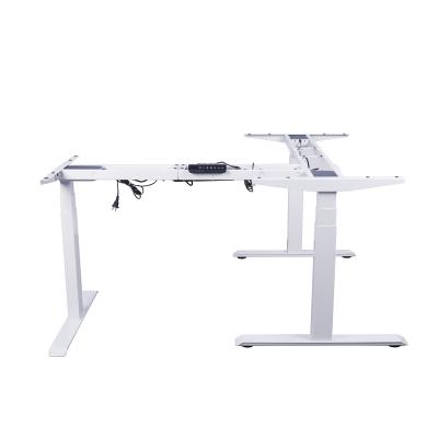 China (Height)Adjustable Full Standing Workstation With Memory Controller L Shape Office Standing Height Adjustable Desk for sale