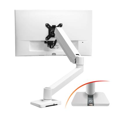 China Fully Adjustable Aluminum Single Monitor for Vesa 75*75 to 100*100mm PC Vesa Monitor Arm Desk Mount for sale