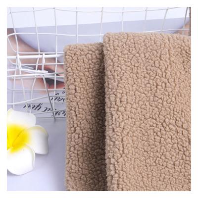 China Anti-Static Soft Cozy Knit 100% Polyester 380gsm Sherpa Integrated Fleece Fabric Without Bond For Home Textiles Blanket for sale