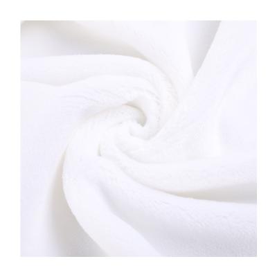 China Factory Custom Super Soft Polyester Flannel Fleece Fabric Anti-Static For Bedroom And Living Room for sale