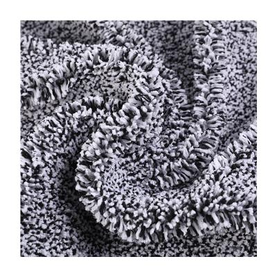 China New Style Anti-Static Custom Design Comfortable Polyester Snowflake Velvet Fabric For Bathroom And Kitchen for sale