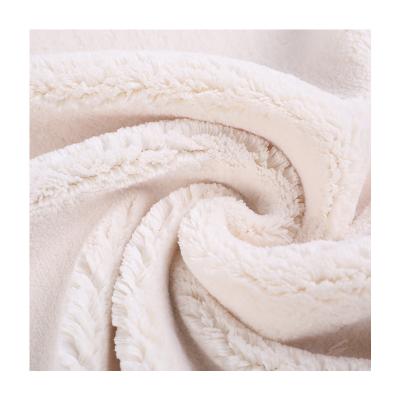 China Anti-static Ultra-fine Washable Polyester Yarn Sherpa Velvet Fabric For Blanket And Carpet for sale