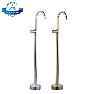 China Floor Stand Faucets Bathtub Faucet Bathtub Faucet Black Antique Freestanding Shower Mixer Tap With Shower Head XR7795 for sale