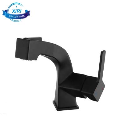 China Modern Sink Faucet Black Pull Out Matte Black Faucet BF5006B for sale