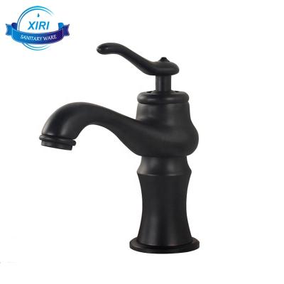 China Traditional Wholesale Brass Black Deck Mount Single Hole Classic Bathroom Sink Faucet Single Hole Basin Faucets BF426 for sale