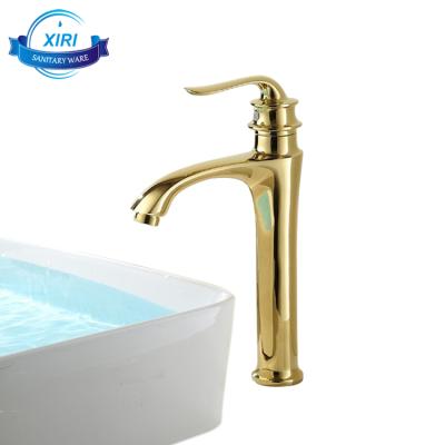 China Metered Faucets Gold Basin Faucets With Hole Deck Mount Bathroom Faucet Single Mixer Tap G0204 for sale